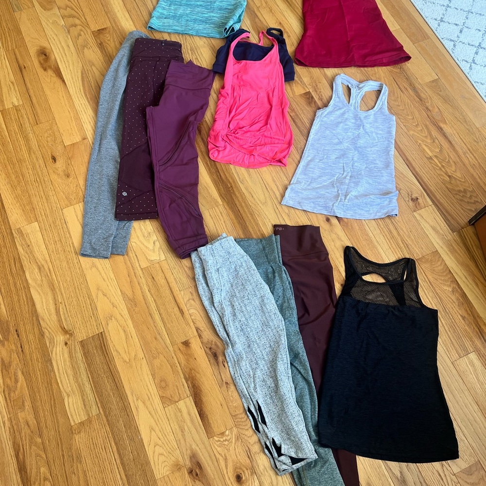 Assorted Women's Activewear Tops and Leggings